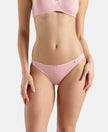 Super Combed Cotton Elastane Stretch Low Waist Bikini With Concealed Waistband and StayFresh Treatment - Crush N Blush