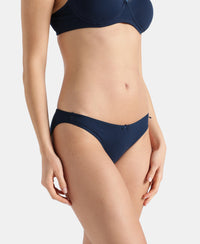 Super Combed Cotton Elastane Stretch Low Waist Bikini With Concealed Waistband and StayFresh Treatment - Pageant Blue