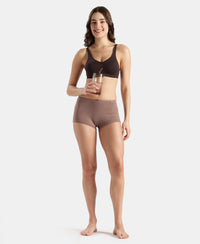 High Coverage Super Combed Cotton Elastane Stretch Boy Leg With Concealed Waistband and StayFresh Treatment - Almondine & Deep Taupe (Pack of 2)