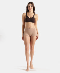 High Coverage Super Combed Cotton Elastane Stretch Boy Leg With Concealed Waistband and StayFresh Treatment - Almondine