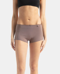 High Coverage Super Combed Cotton Elastane Stretch Boy Leg With Concealed Waistband and StayFresh Treatment - Deep Taupe