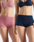 High Coverage Super Combed Cotton Elastane Stretch Boy Leg With Concealed Waistband and StayFresh Treatment - Heather Rose & Pageant Blue (Pack of 2)