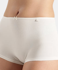 High Coverage Super Combed Cotton Elastane Stretch Boy Leg With Concealed Waistband and StayFresh Treatment - Light Skin & White (Pack of 2)