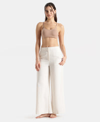 Wirefree Non Padded Super Combed Cotton Elastane Stretch Full Coverage Beginners Bra with Adjustable Straps - Almondine