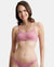 Wirefree Non Padded Super Combed Cotton Elastane Stretch Full Coverage Beginners Bra with Adjustable Straps - Heather Rose