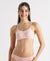 Wirefree Non Padded Super Combed Cotton Elastane Stretch Full Coverage Beginners Bra with Adjustable Straps - Peach Skin