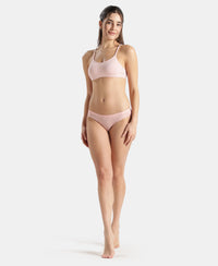 Wirefree Non Padded Super Combed Cotton Elastane Stretch Full Coverage Beginners Bra with Adjustable Straps - Peach Skin