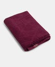 Cotton Terry Ultrasoft and Durable Patterned Bath Towel - Burgundy