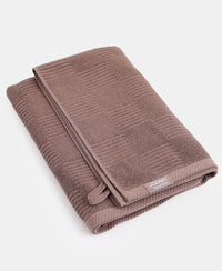 Cotton Terry Ultrasoft and Durable Patterned Bath Towel - Deep Taupe