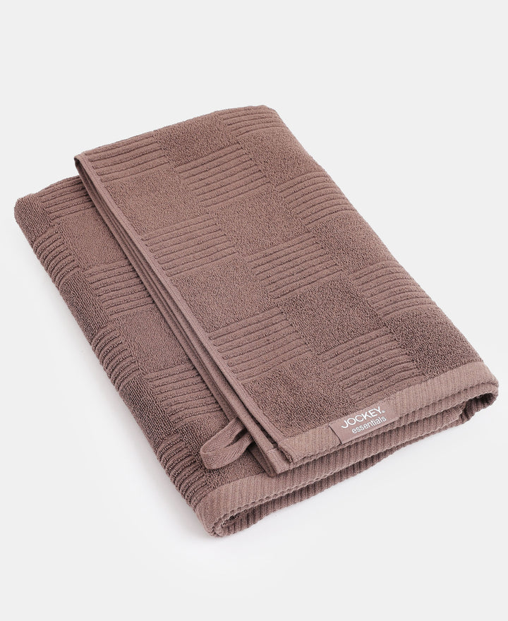 Cotton Terry Ultrasoft and Durable Patterned Bath Towel - Deep Taupe