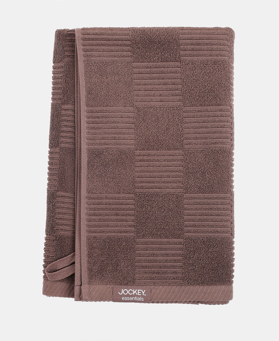 Cotton Terry Ultrasoft and Durable Patterned Bath Towel - Deep Taupe