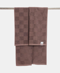 Cotton Terry Ultrasoft and Durable Patterned Bath Towel - Deep Taupe