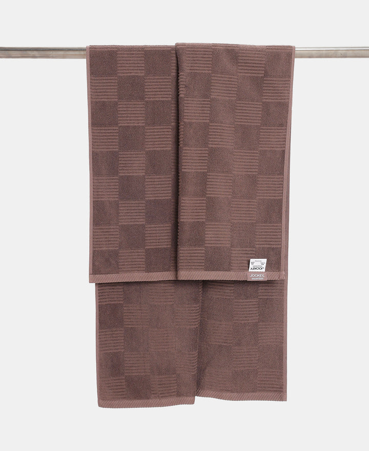 Cotton Terry Ultrasoft and Durable Patterned Bath Towel - Deep Taupe
