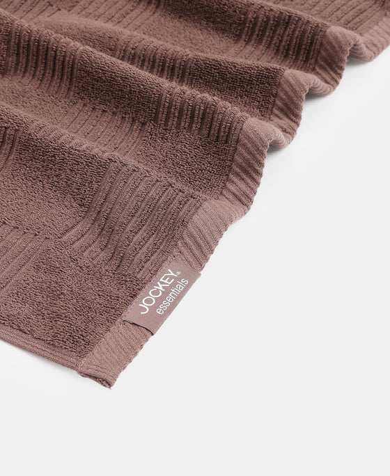 Cotton Terry Ultrasoft and Durable Patterned Bath Towel - Deep Taupe