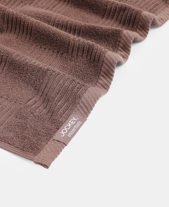 Cotton Terry Ultrasoft and Durable Patterned Bath Towel - Deep Taupe