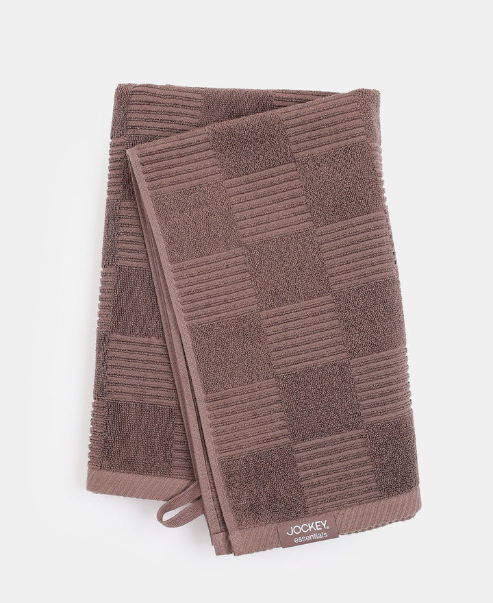 Cotton Terry Ultrasoft and Durable Patterned Bath Towel - Deep Taupe
