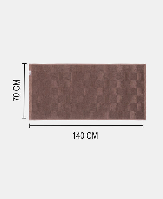 Cotton Terry Ultrasoft and Durable Patterned Bath Towel - Deep Taupe