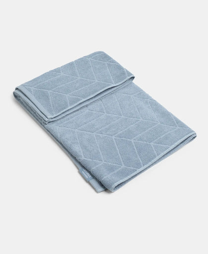 Cotton Terry Ultrasoft and Durable Patterned Bath Towel - Dusty Blue
