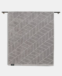 Cotton Terry Ultrasoft and Durable Patterned Bath Towel - Grey