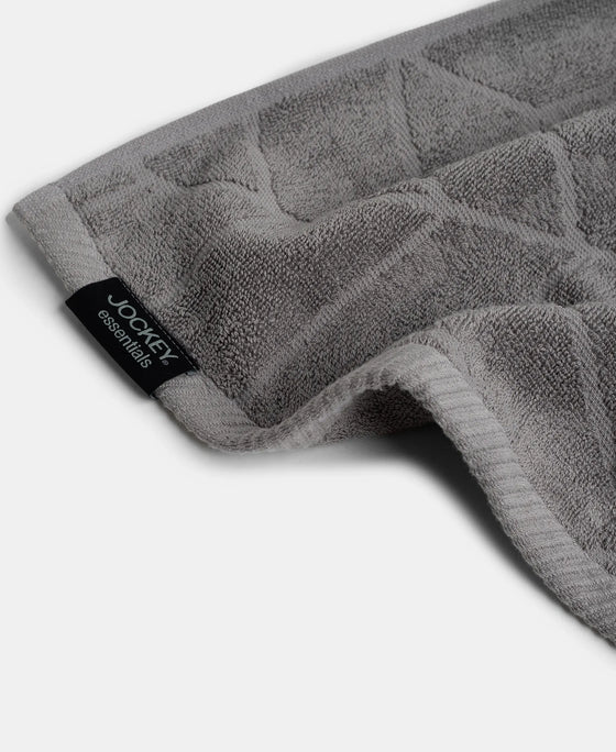 Cotton Terry Ultrasoft and Durable Patterned Bath Towel - Grey