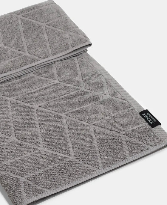 Cotton Terry Ultrasoft and Durable Patterned Bath Towel - Grey