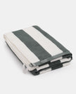 Cotton Terry Ultrasoft and Durable Striped Bath Towel with Hanger Loop - Balsam Green