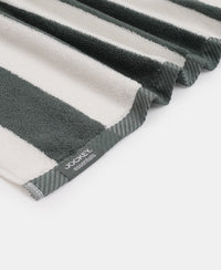 Cotton Terry Ultrasoft and Durable Striped Bath Towel with Hanger Loop - Balsam Green
