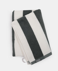 Cotton Terry Ultrasoft and Durable Striped Bath Towel with Hanger Loop - Balsam Green