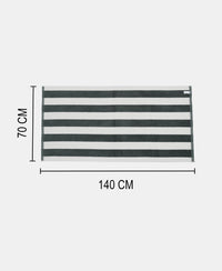 Cotton Terry Ultrasoft and Durable Striped Bath Towel with Hanger Loop - Balsam Green