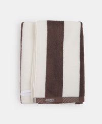 Cotton Terry Ultrasoft and Durable Striped Bath Towel with Hanger Loop - Deep Taupe