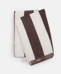 Cotton Terry Ultrasoft and Durable Striped Bath Towel with Hanger Loop - Deep Taupe