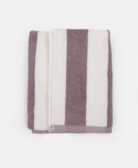 Cotton Terry Ultrasoft and Durable Striped Bath Towel with Hanger Loop - Nirvana