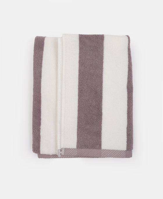 Cotton Terry Ultrasoft and Durable Striped Bath Towel with Hanger Loop - Nirvana