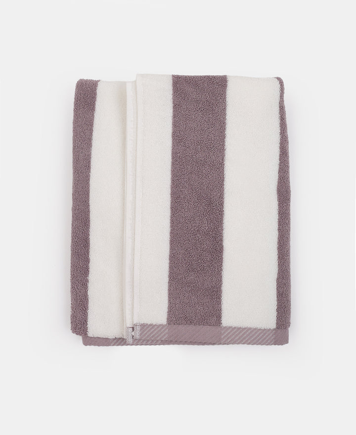 Cotton Terry Ultrasoft and Durable Striped Bath Towel with Hanger Loop - Nirvana
