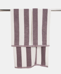 Cotton Terry Ultrasoft and Durable Striped Bath Towel with Hanger Loop - Nirvana