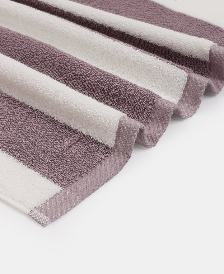Cotton Terry Ultrasoft and Durable Striped Bath Towel with Hanger Loop - Nirvana