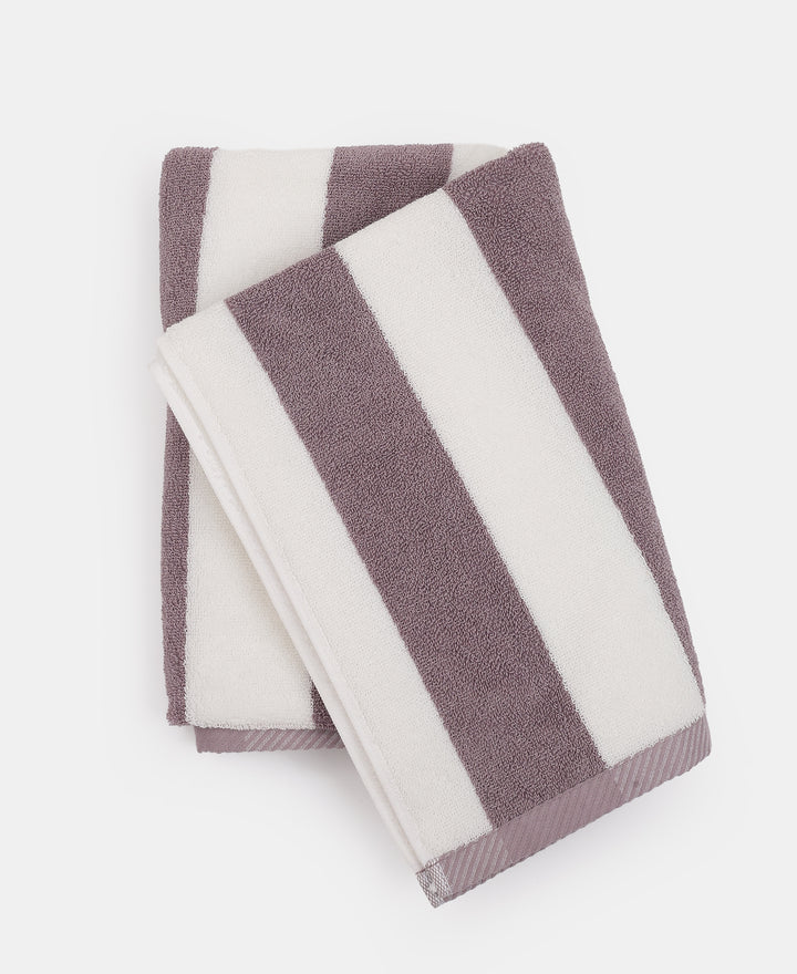Cotton Terry Ultrasoft and Durable Striped Bath Towel with Hanger Loop - Nirvana