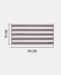 Cotton Terry Ultrasoft and Durable Striped Bath Towel with Hanger Loop - Nirvana