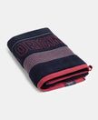 Cotton Rich Terry Ultrasoft and Durable Striped Bath Towel - Deep Navy