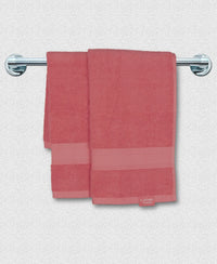 Cotton Terry Ultrasoft and Durable Solid Hand Towel - Garnet Rose (Pack of 2)