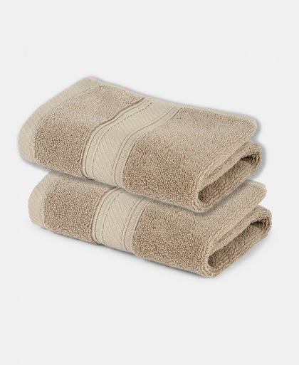 Cotton Terry Ultrasoft and Durable Solid Hand Towel - Nomad (Pack of 2)