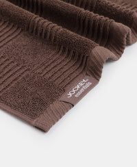 Cotton Terry Ultrasoft and Durable Patterned Hand Towel - Deep Taupe (Pack of 2)