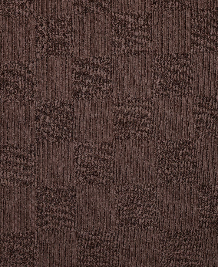 Cotton Terry Ultrasoft and Durable Patterned Hand Towel - Deep Taupe (Pack of 2)