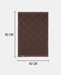 Cotton Terry Ultrasoft and Durable Patterned Hand Towel - Deep Taupe (Pack of 2)