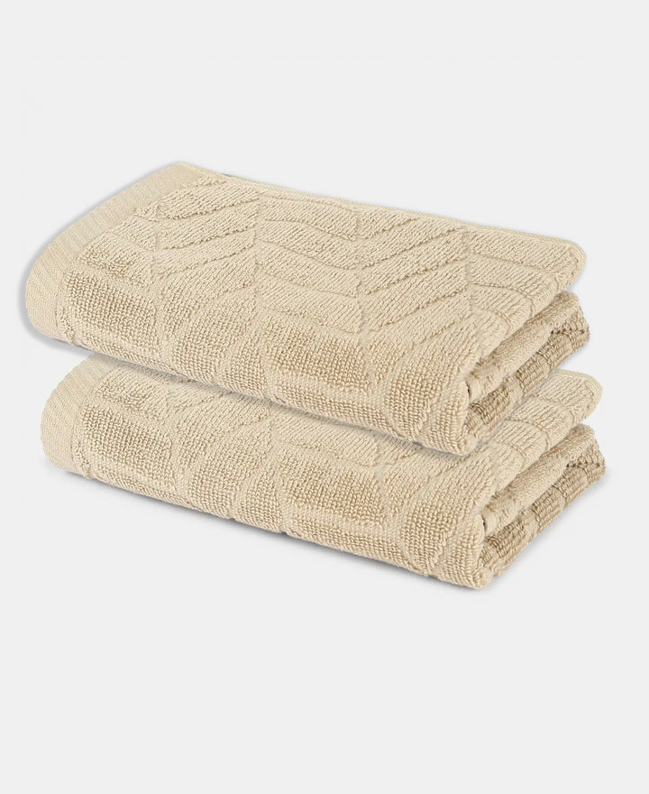 Cotton Terry Ultrasoft and Durable Patterned Hand Towel - Nomad (Pack of 2)