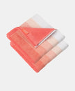 Cotton Terry Ultrasoft and Durable Striped Hand Towel - Coral (Pack of 2)