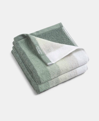 Cotton Terry Ultrasoft and Durable Striped Hand Towel - Sage (Pack of 2)