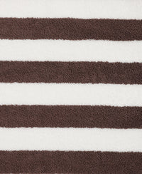 Cotton Terry Ultrasoft and Durable Striped Hand Towel with Hanger Loop - Deep Taupe (Pack of 2)