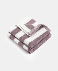 Cotton Terry Ultrasoft and Durable Striped Hand Towel with Hanger Loop - Nirvana (Pack of 2)