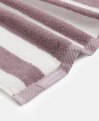 Cotton Terry Ultrasoft and Durable Striped Hand Towel with Hanger Loop - Nirvana (Pack of 2)